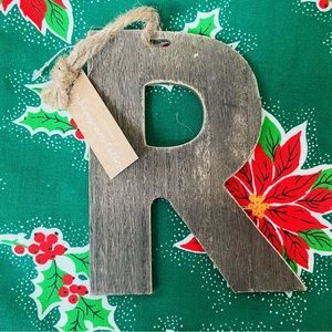 Wooden Letter R Ornament Target Bullseye NWT 2021 release